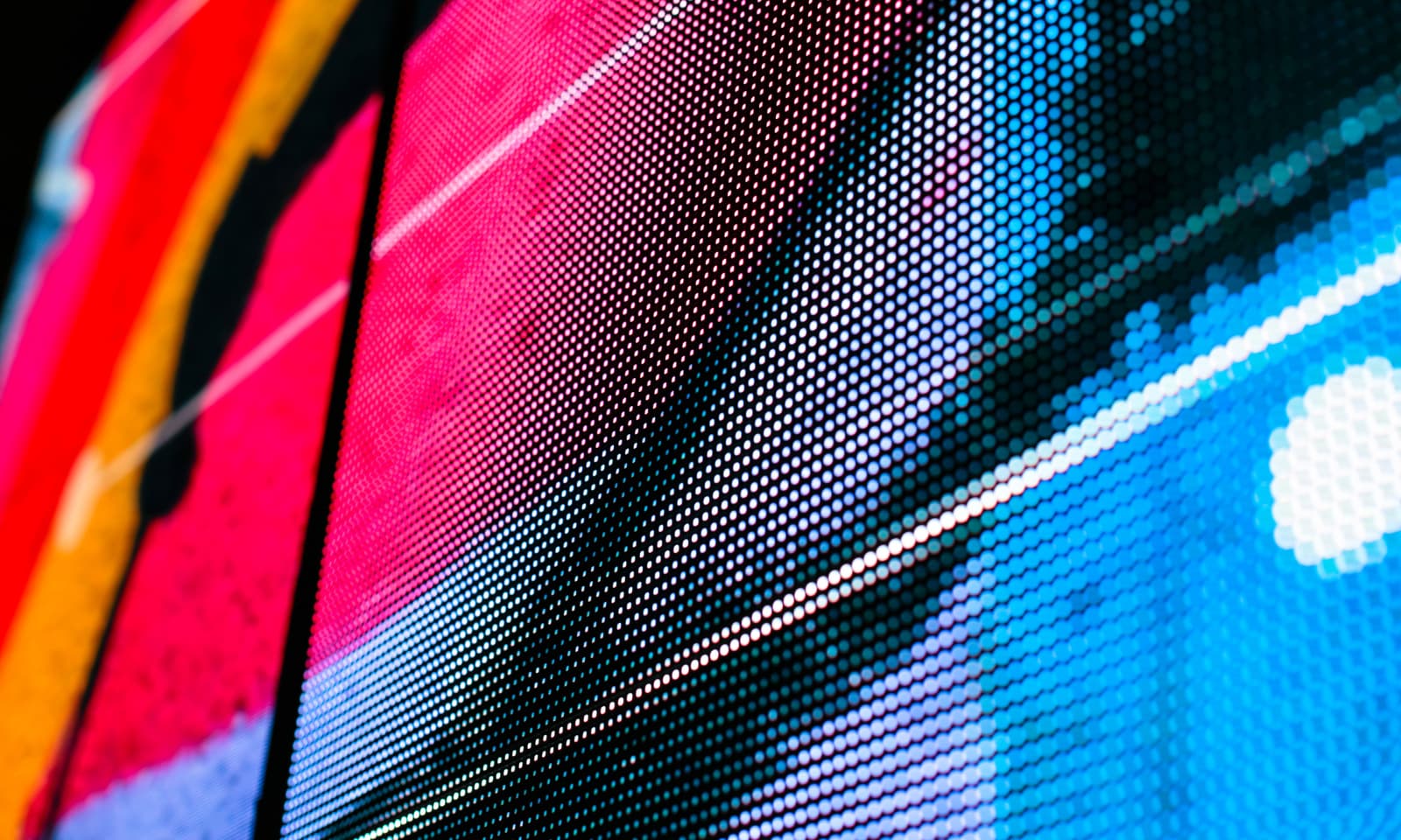 Led screen up close