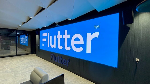 Flutter UK & Ireland, London HQ sign